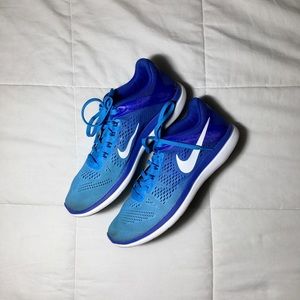 blue nike flex 2016 running shoes